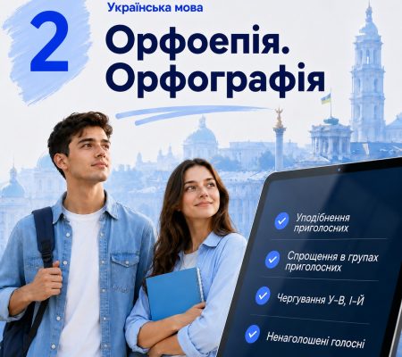 УКРАЇНСЬКА МОВА: Орфоепія. Орфографія