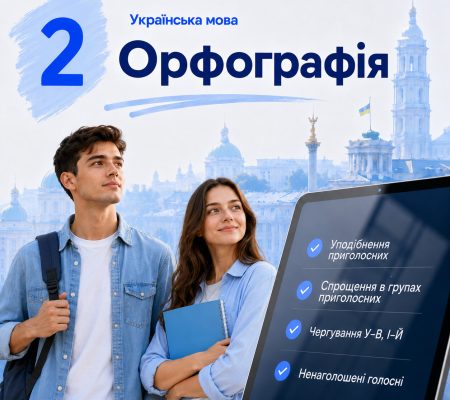 УКРАЇНСЬКА МОВА: Орфографія